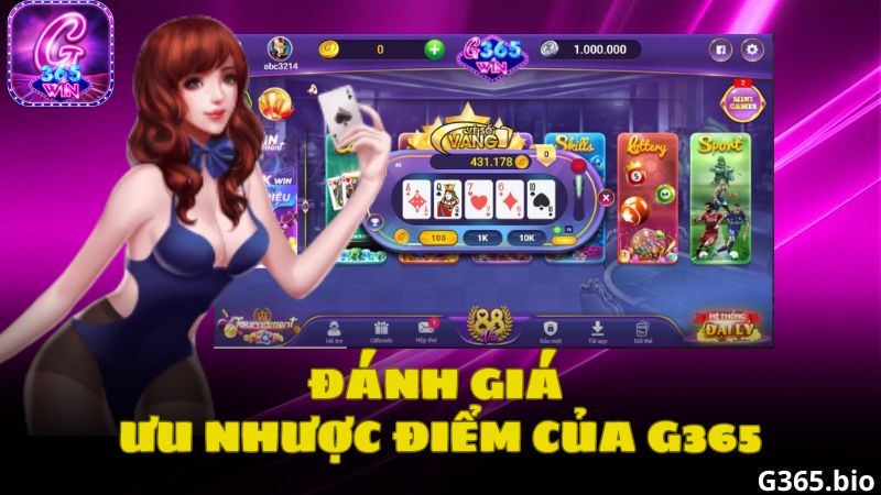 Đánh giá ưu nhược điểm của G365